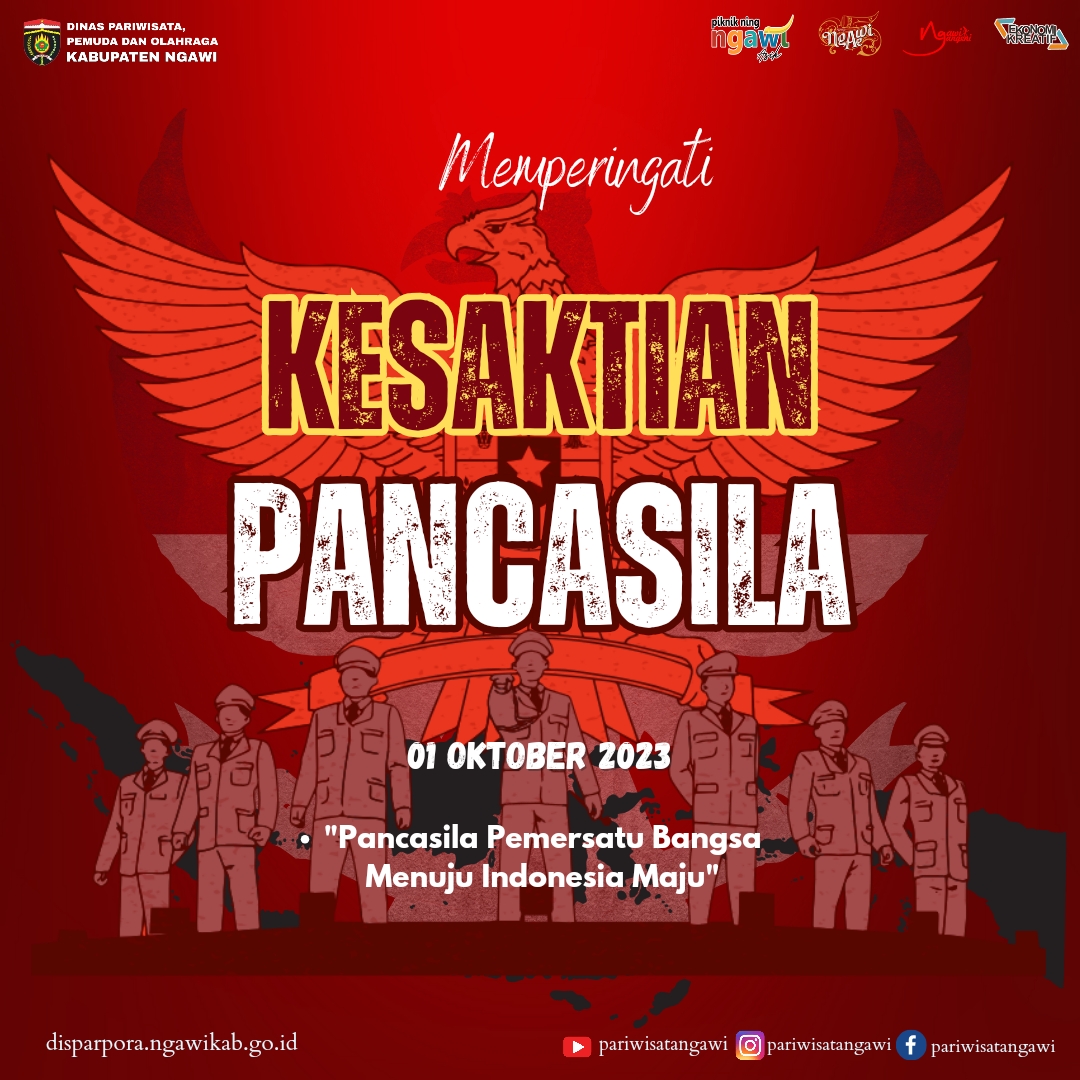 Memperingati Hari Kesaktian Pancasila 1 Oktober 2023, Dengan Tema Nasional Pancasila Pemersatu Bangsa Menuju Indonesia Maju.