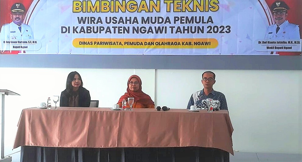 BIMBINGAN TEKNIS WIRA USAHA MUDA PEMULA DI KABUPATEN NGAWI TAHUN 2023.