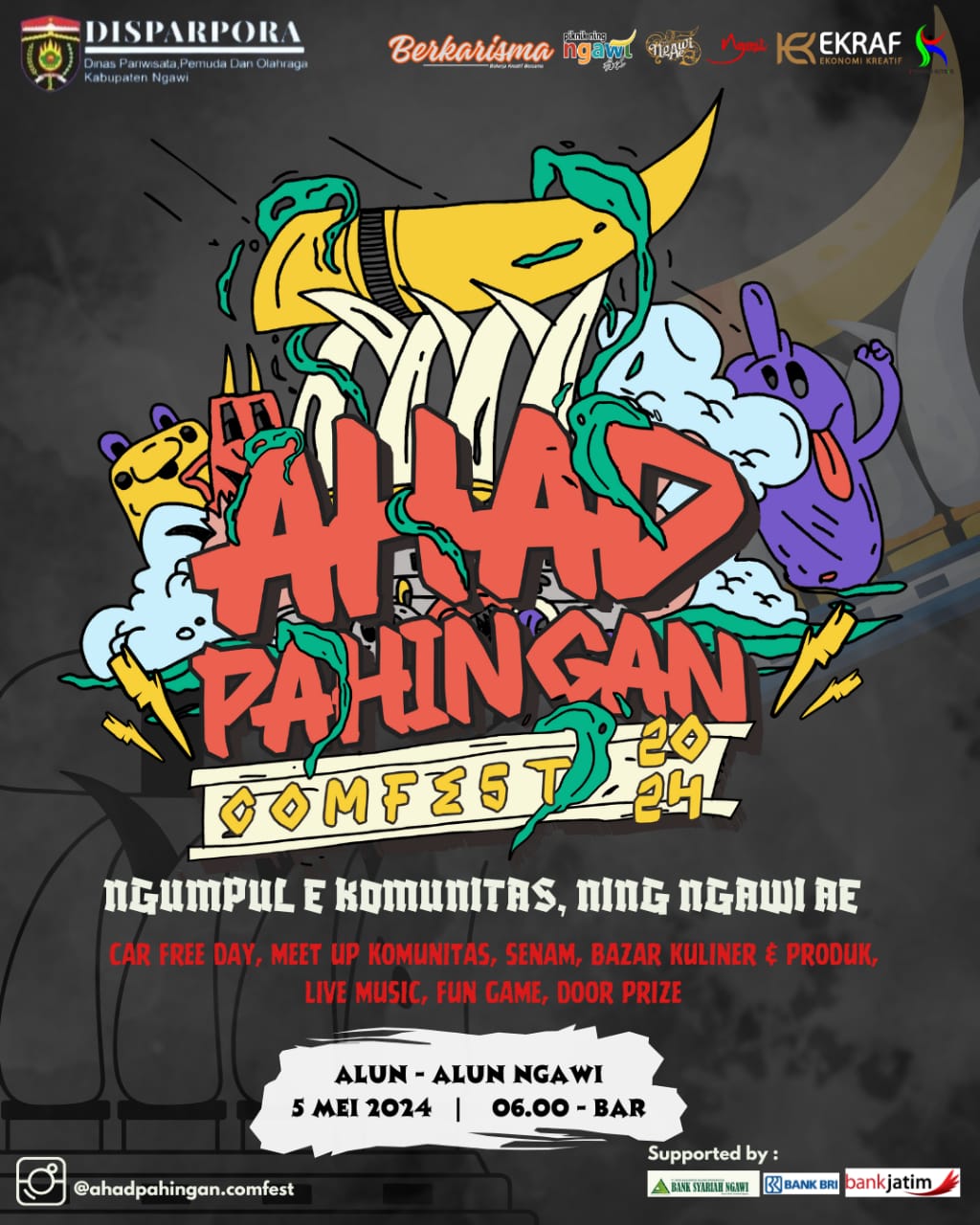 AHAD PAHINGAN COMFEST “LINTAS KOMUNITAS” (NGUMPUL’E KOMUNITAS NGAWI)