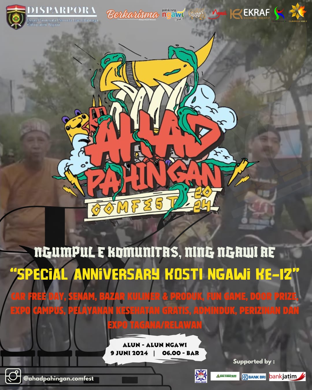 AHAD PAHINGAN COMFEST “KOSTI 12TH ANNIV” (NGUMPUL’E KOMUNITAS NGAWI)